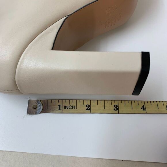 Alias Mae Yolanda Bootie Sz 37EU/6US in Bone Ivory Leather Square Toe - Picture 9 of 12